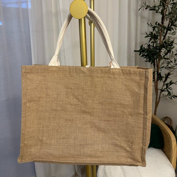 Hello Weekend Beach Bag- Natural/White Regular Price - Picture 2 of 2